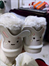 G·DUCK KIDS寶寶雪地靴1到3歲冬季兒童大棉防滑短靴韓版保暖棉靴嬰兒鞋子冬季 中幫米色  19 內長(cháng)約14厘米 曬單實(shí)拍圖