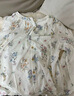 嫚熙（EMXEE）春秋孕婦哺乳款睡衣產(chǎn)后彈力絲麻棉月子服家居服 綺幻花信-兩件套（無(wú)哺乳口） L 曬單實(shí)拍圖