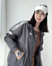 adidas情侶款復古風(fēng)梭織立領(lǐng)夾克外套男女阿迪達斯官方三葉草 深灰 S 曬單實(shí)拍圖