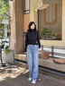 Calvin KleinJeans【復刻90系列】25春夏女士ck淺色復古直筒牛仔褲47B908G W99-牛仔淺藍 26 曬單實(shí)拍圖