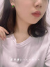 QPQK和田玉耳釘女純銀2025新款爆款高級感輕奢綠色氣質(zhì)耳環(huán)送母親禮物 青玉耳釘 曬單實(shí)拍圖