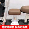 電動(dòng)車(chē)電摩車(chē)上通用兒童前置座椅小型電瓶踏板摩托車(chē)小孩安全坐墊 棕色8cm特厚【單座+扶手+腳踏】 曬單實(shí)拍圖