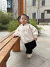 G.DUCKKIDS小黃鴨童裝女童外套春秋款嬰兒童衣服女孩秋裝風(fēng)衣女寶寶開(kāi)衫上衣 白色 90 建議1~2歲【 80-90cm】cm 曬單實(shí)拍圖