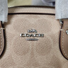 COACH/蔻馳 女士波士頓包枕頭包女包單肩斜挎手提包 沙黃色拼色CW330SVXCU 曬單實(shí)拍圖