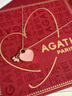 AGATHA 雙生小狗銀項鏈女士【七夕情人節(jié)禮物】送女朋友老婆高級感吊墜 【紅/粉】雙面 曬單實拍圖