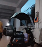 齊選電動(dòng)車(chē)全封閉雨棚蓬新款全包圍電瓶車(chē)雨傘摩托車(chē)擋風(fēng)擋雨加厚夏季 秒折疊加固款【藍小熊】遮雨棚 曬單實(shí)拍圖