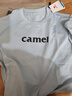 駱駝（CAMEL）夏日T恤男女微寬松圓領(lǐng)短袖冰感上衣 C35BAXLN050 冰爽藍 L 曬單實(shí)拍圖
