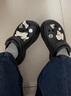卡駱馳crocs七夕禮物檀健次同款復(fù)古洞洞鞋女鞋厚底老爹鞋小鯨魚洞洞鞋206302 黑色-001(含智必星) 34 (210mm) 曬單實(shí)拍圖