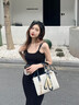 CharisKitty包包女款2025年手提包女真皮單肩包媽媽通勤斜挎包七夕情人節禮物 米白色 曬單實(shí)拍圖