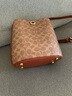 蔻馳（COACH）【品牌直供】七夕禮物女士WILLOW19單肩水桶包棕黃色CW602B4XHG 曬單實(shí)拍圖