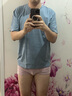 真維斯短袖t恤男夏季新款冰絲衣服潮流上衣男士純棉男裝圓領(lǐng)男生體桖衫 1164D霧霾藍+1164D灰色 3XL 曬單實拍圖