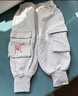 拉比男童褲子潮帥氣時髦寶寶長褲兒童運動休閑褲 花灰 100 曬單實拍圖