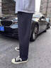 吉普（JEEP）高端新款褲子男士秋運動(dòng)褲寬松衛褲直筒休閑褲松緊腰加絨加厚男褲 藍灰 【春秋不加絨】 【官方正品】 XL 【建議135-152斤】 曬單實(shí)拍圖