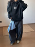 CHINISM CH赤塵經(jīng)典簡(jiǎn)約logo印花連帽衛(wèi)衣男士春秋款休閑情侶帽衫上衣 黑色 （偏寬松，建議拍小一碼） L 曬單實(shí)拍圖
