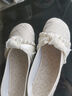 樂(lè )卡利老北京布鞋單鞋女珍珠裝飾仙女風(fēng)舒適軟底春夏小香風(fēng)配旗袍漢服 米色37碼 曬單實(shí)拍圖