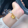 VARUS黃金小胖福盤(pán)纏手鏈女999足金招財納福金發(fā)晶手串七夕禮物送女友 小胖福招財貓眼石手鏈約2.8g 曬單實(shí)拍圖