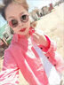 皮爾卡丹新款純棉小個(gè)子Polo領(lǐng)襯衫女秋冬韓版寬松休閑襯衣上衣短款外套女 玫紅色-純棉 XL 曬單實(shí)拍圖