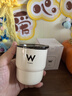 拜格雙層304不銹鋼馬克杯咖啡杯輕奢簡約風隨手水杯兩用杯260ml亮光白 曬單實拍圖