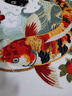 凱羅盾2025年春夏國風(fēng)刺繡T恤男中國風(fēng)潮流重磅短袖鯉魚國潮休閑圓領(lǐng)衫 黑色 XL 曬單實拍圖