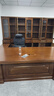 信京新中式老板桌全實(shí)木油漆班臺高檔總裁桌經(jīng)理桌主管桌配套三門(mén)書(shū)柜 曬單實(shí)拍圖