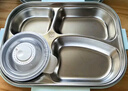 美廚（maxcook）304不銹鋼飯盒微波爐飯盒4格保溫學生飯盒配餐具1.6L隨機MCFT5623 曬單實拍圖