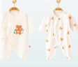 貝瑞加（Babyprints）嬰兒蝴蝶衣2件裝男女寶寶長袖連體衣純棉A類爬服柔軟哈衣 小熊66 曬單實拍圖
