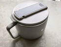 京東京造 泡面碗 上班族304不銹鋼飯盒小學(xué)生雙層防燙1.3L白色 配筷勺 曬單實(shí)拍圖