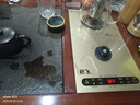 新飛（Frestec） 底部全自動(dòng)上水電熱水壺玻璃保溫功夫泡茶桌茶臺燒水壺一體桌燒水器茶具電磁爐套裝 37x20尺寸（金色保溫款） 1L 曬單實(shí)拍圖