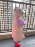 LATE TIME小鯊魚(yú)連帽防水兒童雨衣男女童幼兒園小學(xué)生上學(xué)專(zhuān)用帶書(shū)包位雨披 粉紫【小鯊魚(yú)雨衣】 S1件【適合身高約90-100cm】 曬單實(shí)拍圖