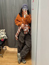 優(yōu)衣庫女裝HEATTECH保暖休閑長(cháng)褲/闊感褲松緊寬松百搭470732 39 棕黑色 3XL /175/88B 曬單實(shí)拍圖