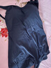 迪卡儂泳衣女連體三角抗氯游泳服顯瘦大碼泳裝泡溫泉深藍4230021 曬單實拍圖