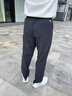 安踏（ANTA）運動(dòng)褲男長(cháng)褲秋季加絨官方旗艦針織收口修身男士衛褲跑步褲子 【加絨款】基礎黑-6 L （男175） 曬單實(shí)拍圖