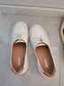拔佳（Bata）休閑鞋女春季商場新款牛羊皮通勤百搭輕便開車單鞋WRV57AA4七夕 米白 38 曬單實(shí)拍圖