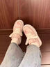 森馬粉色鞋子女2025新款秋配裙子的面包鞋厚底休閑運動(dòng)鞋小眾板鞋 粉色 38 曬單實(shí)拍圖