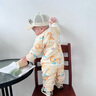 多嘻?？ǎ―UOXILUK）新生嬰兒連體衣秋冬加厚保暖套裝滿(mǎn)月寶寶外出服抱衣棉服冬天衣服 咖白龍+祥龍游記 66cm 曬單實(shí)拍圖
