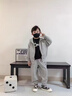 木木屋男童秋裝套裝2025新款兒童運(yùn)動(dòng)服春秋4-15歲中大童衣服衛(wèi)衣兩件套 灰色 160 尺碼13~14歲【150-160cm】/5 曬單實(shí)拍圖