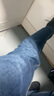 吉普（JEEP）高端男士牛仔褲男2025秋季新款寬松直筒彈力修身潮牌休閑褲子男褲 曬單實拍圖