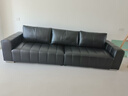 慕思（de RUCCI）沙發(fā)客廳 直排慕思沙發(fā)品牌艾慕皮藝家具鋼琴鍵豆腐塊真皮沙發(fā)161 【全真皮款】黑色真皮沙發(fā) 多人位 3.04m 曬單實拍圖