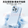 Smorss 【一體硅膠相機(jī)按鍵】適用蘋果16pro手機(jī)殼iphone16pro保護(hù)套親膚固態(tài)硅膠全包植絨男女款軟殼 白 曬單實(shí)拍圖