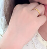 中國黃金（CHINA GOLD）古法素圈黃金戒指女士足金情侶對戒求婚七夕情人節(jié)禮物送女友老婆 古法素圈戒指約0.5g【甄選禮盒】 11#圈口 曬單實拍圖
