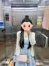 SNYDER WEAR新款百搭針織開(kāi)衫毛衣女氣質(zhì)v領(lǐng)外套甜美少女蝴蝶結(jié)外搭長(zhǎng)袖外套 杏色 薄款 S 建議80-100斤 曬單實(shí)拍圖