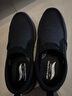 斯凱奇（Skechers）透氣休閑健步鞋舒適鞋子男款耐磨一腳蹬懶人鞋 BLK黑色 44 曬單實(shí)拍圖