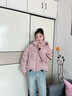 鴨鴨（YAYA）羽絨服女冬季2025新款時(shí)尚小個(gè)子連帽泡芙云感短款輕暖感外套 黑色 S (155) 曬單實(shí)拍圖