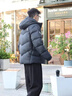 駱駝火山PRO鵝絨服情侶款面包服2025新款鵝絨速暖羽絨服連帽防風(fēng)外套 幻影黑 L 曬單實(shí)拍圖