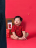 G.DUCKKIDS小黃鴨一周歲禮服男寶寶抓周衣服國風(fēng)百天百日宴滿(mǎn)月嬰兒衣服夏季 紅色+香囊 90cm 90碼建議1~2歲【 80-】cm 曬單實(shí)拍圖