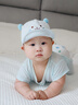圖涂丫嬰兒帽子秋冬男寶寶鴨舌帽春秋季新生兒0-1-2歲嬰幼兒遮陽帽秋天 斑點萌寶-水天蘭 46碼：帽圍（42-46cm）建議6-12個月 曬單實拍圖