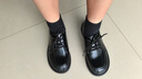 天美意牛津鞋商場(chǎng)同款純色系帶厚底百搭女鞋新款COY43CM5 黑色 38 曬單實(shí)拍圖