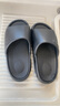 人本拖鞋男夏季踩屎感情侶厚底戶(hù)外運動(dòng)拖鞋涼拖女20004 純黑 44-45 曬單實(shí)拍圖