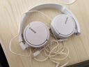 索尼（SONY） MDR-ZX110AP 頭戴式有線(xiàn)耳機3.5mm接口 帶麥可通話(huà) 學(xué)生網(wǎng)課英語(yǔ)學(xué)習辦公 筆記本電腦手機適用 白色 曬單實(shí)拍圖