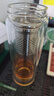 米家玻璃杯 雙層帶茶隔水杯 耐高溫泡茶杯  加厚透明杯子400mL 珍珠白 曬單實(shí)拍圖
